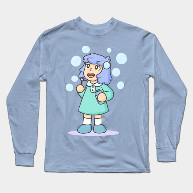 Bubble girl Long Sleeve T-Shirt by KammyBale